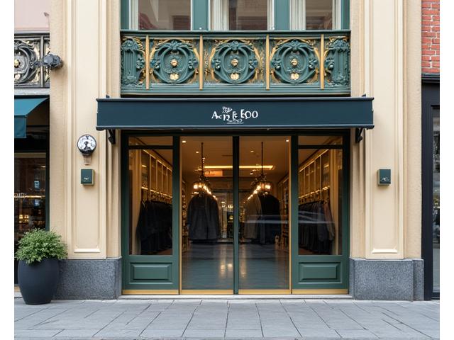 Art Deco Renser butiksfacade i Aarhus, præsentabel og indbydende